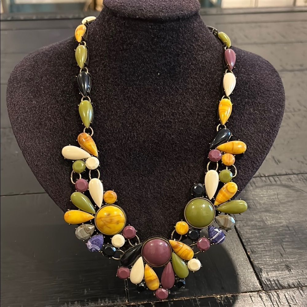 LOGO Lori Goldstein Bib Multicolor Statement Necklace